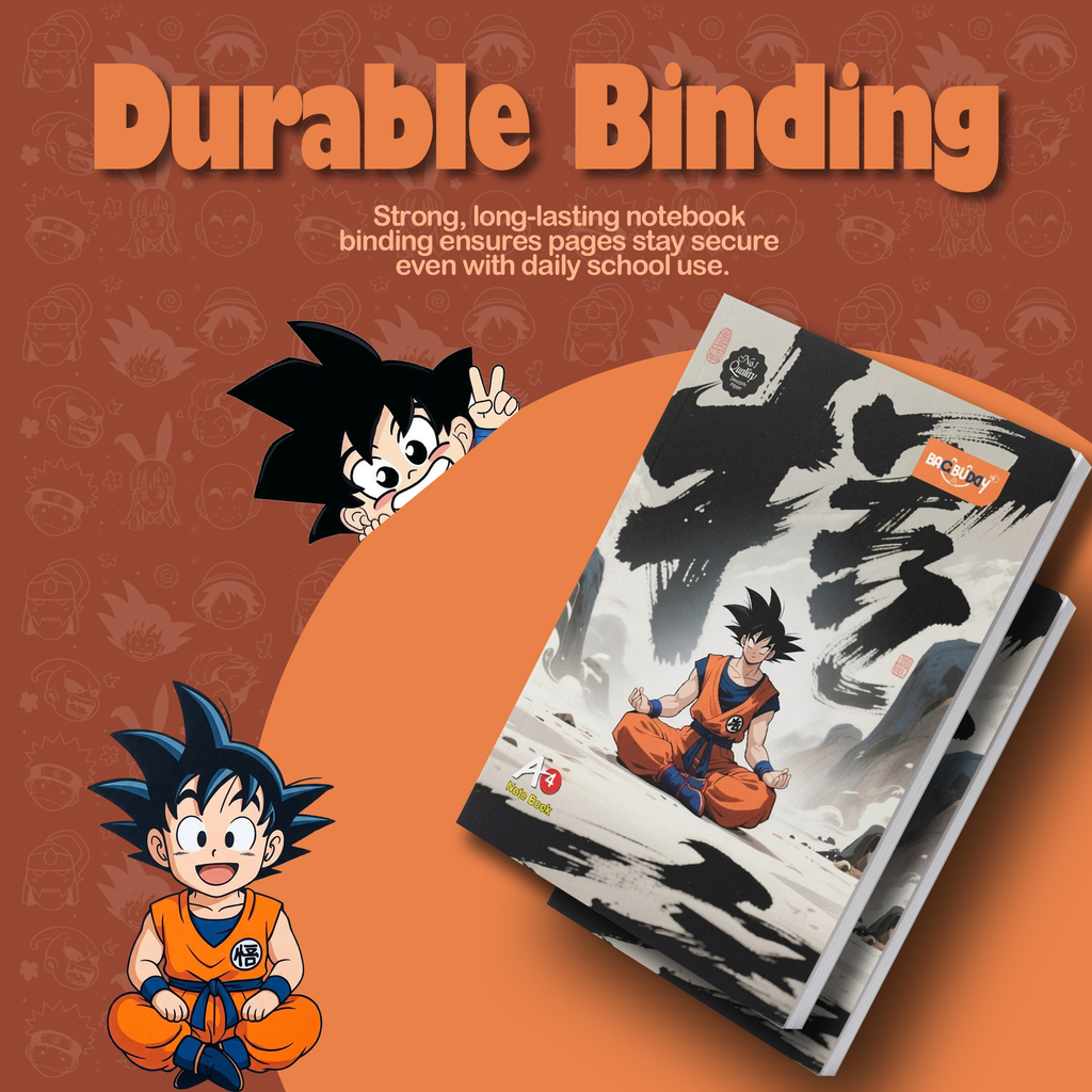 Saiyan Spirit Edition - A4 Notebooks (320 pages) With Sticky Notes