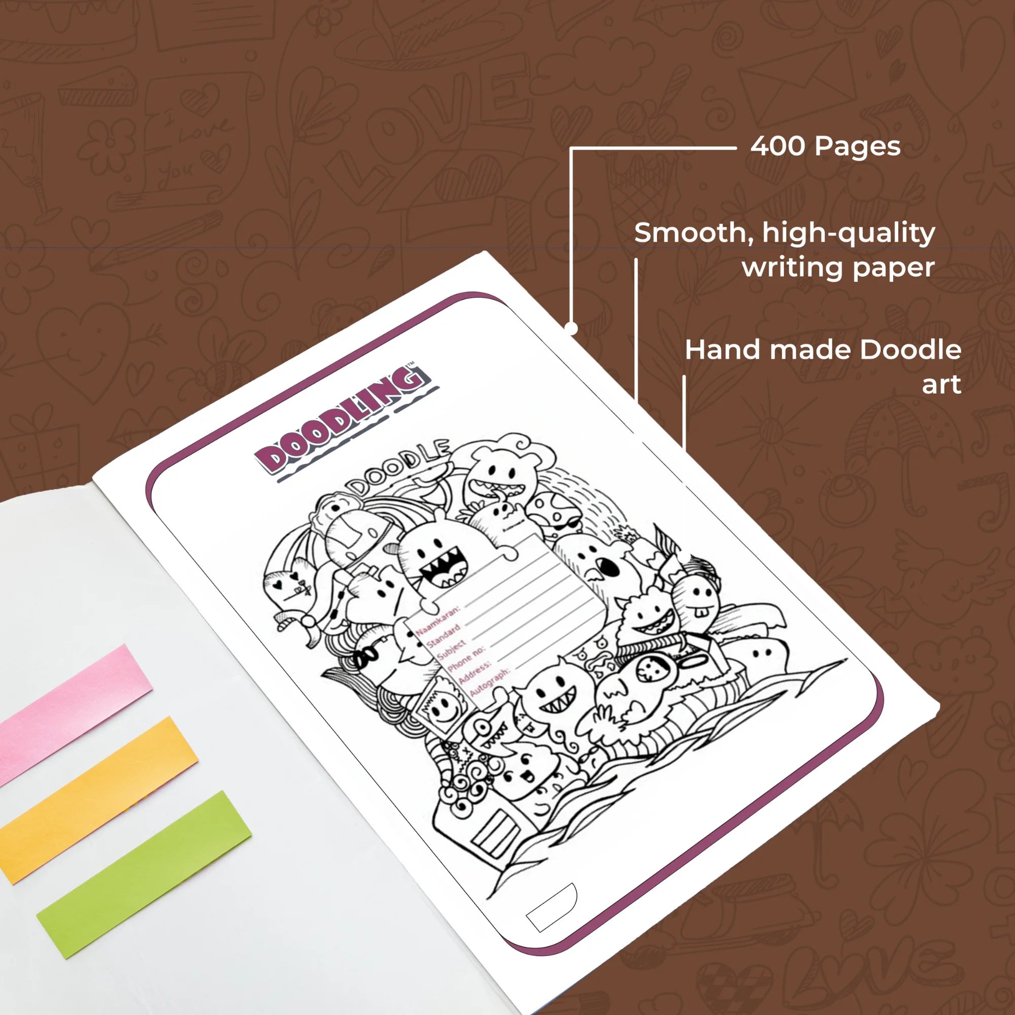 Rodeo Ridge A4 Notebook with Sticky Notes (400 Pages)