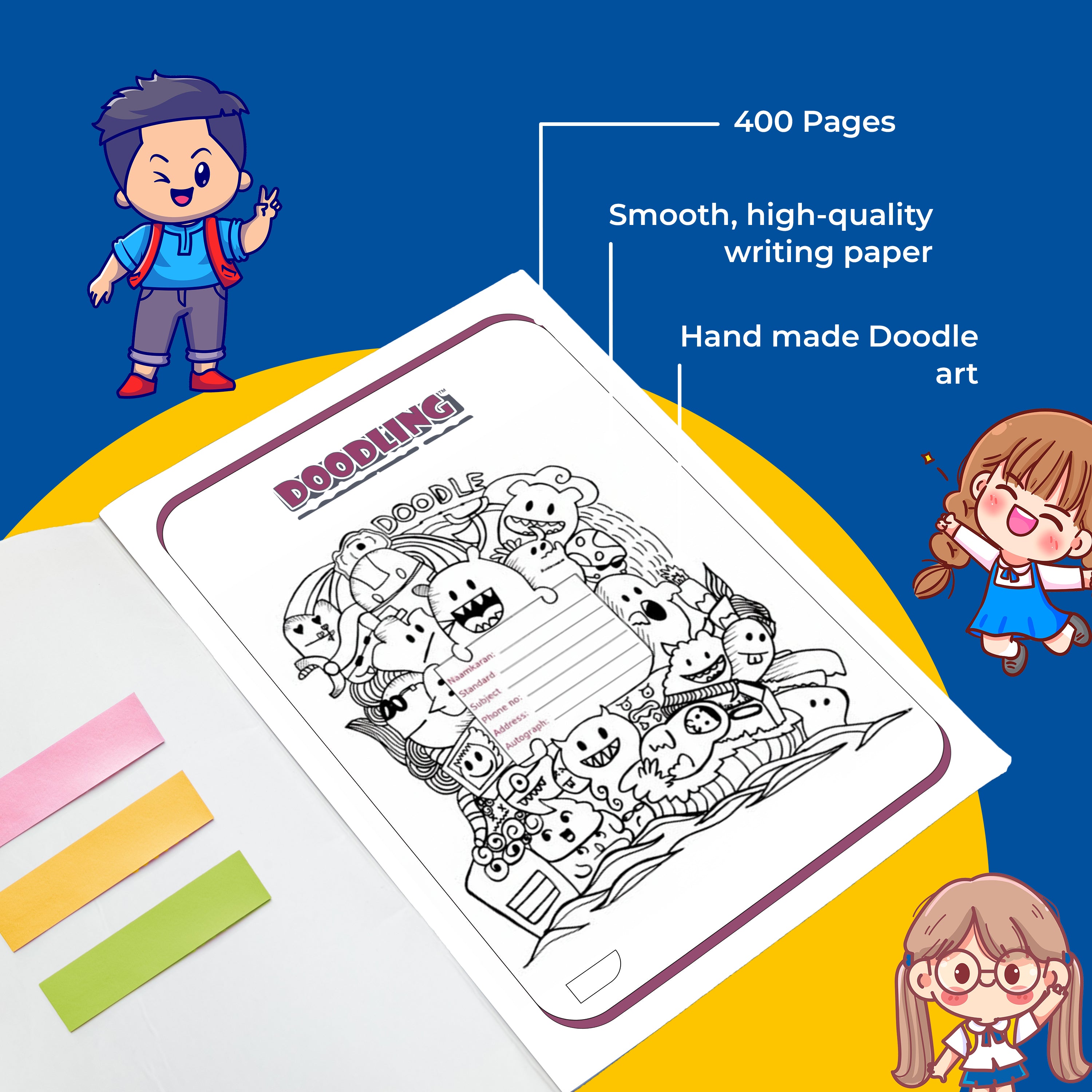 I Love My Teacher A4 Notebook with Sticky Notes (400 Pages)