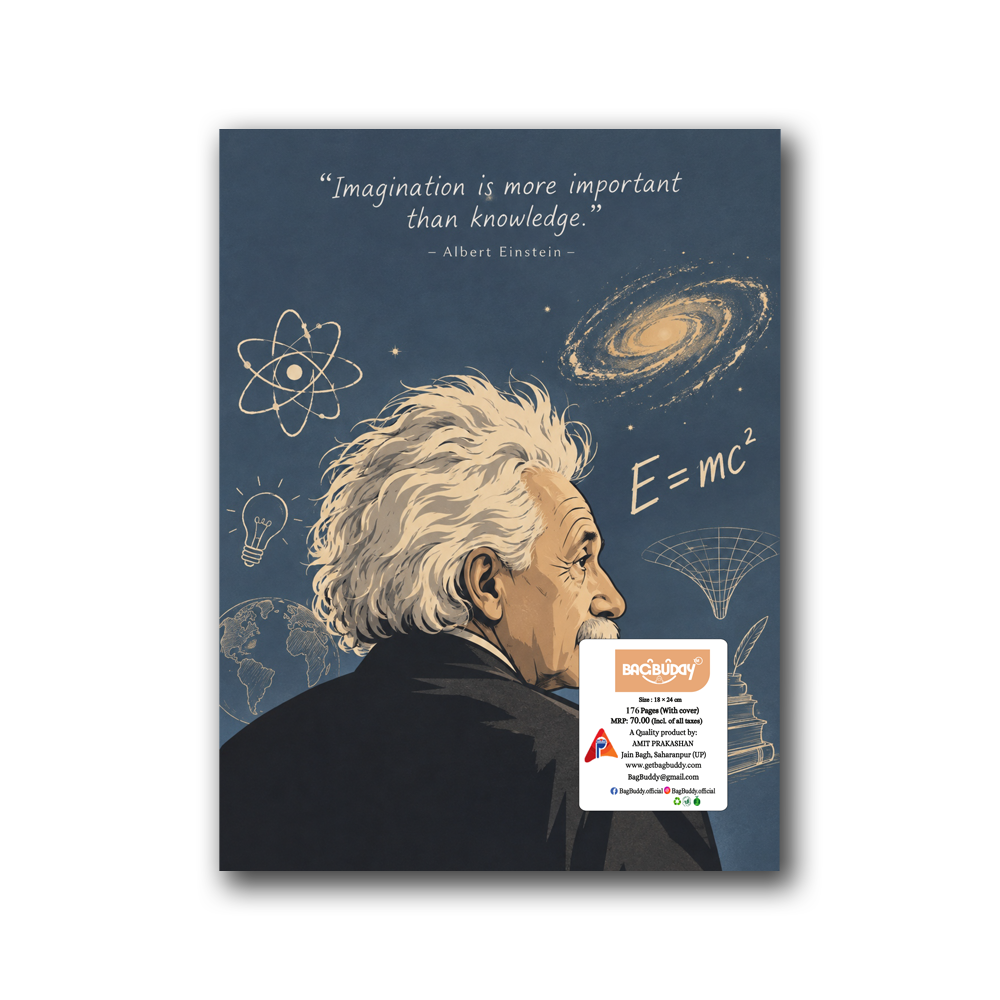 Albert Einstein – The Man Who Reimagined Our Universe 172 Page Notebook (Pack Of 4)