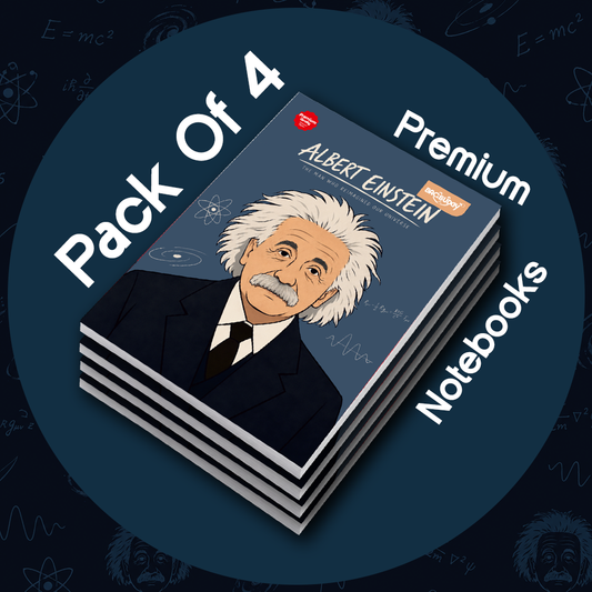 Albert Einstein – The Man Who Reimagined Our Universe 172 Page Notebook (Pack Of 4)