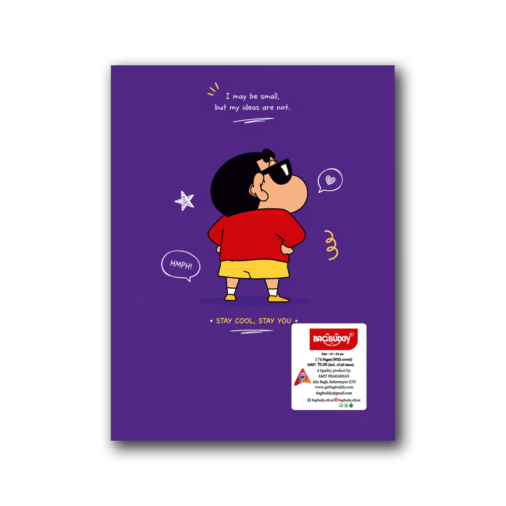 Shinchan — A Little Troublemaker 172 Page Notebooks (Pack Of 4)