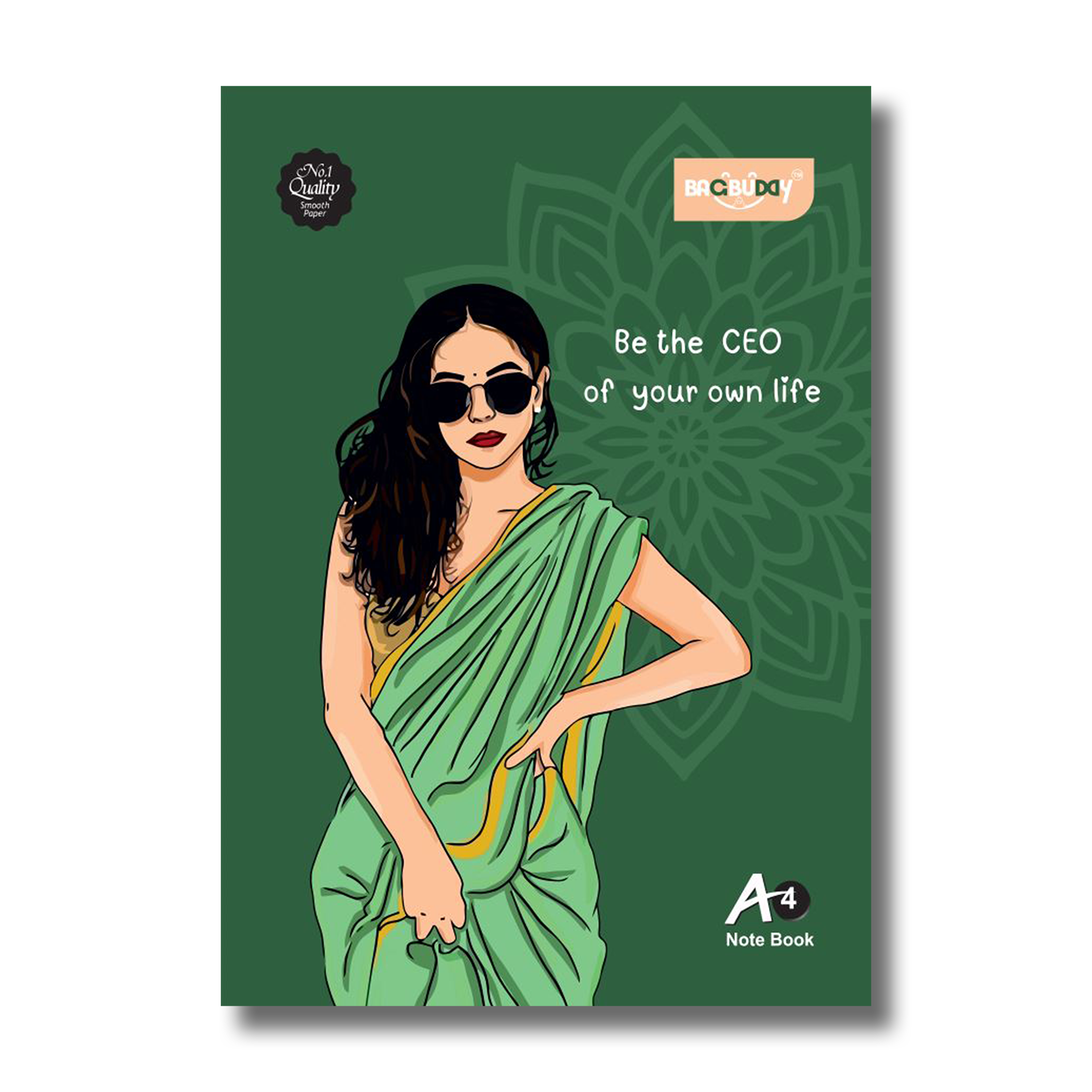 Boss Girl A4 Notebook (240 pages) with Sticky Notes
