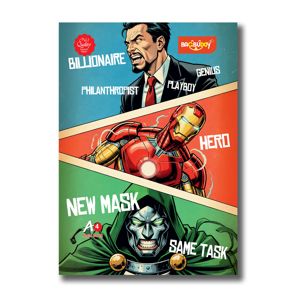 Marvel Doomsday Edition- A4 Notebook (400 pages) With Sticky Notes